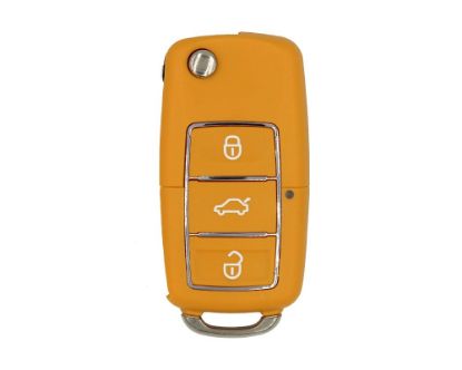 face-to-face-universal-copier-flip-remote-3-buttons-adjustable-frequency-vw-yellow-type