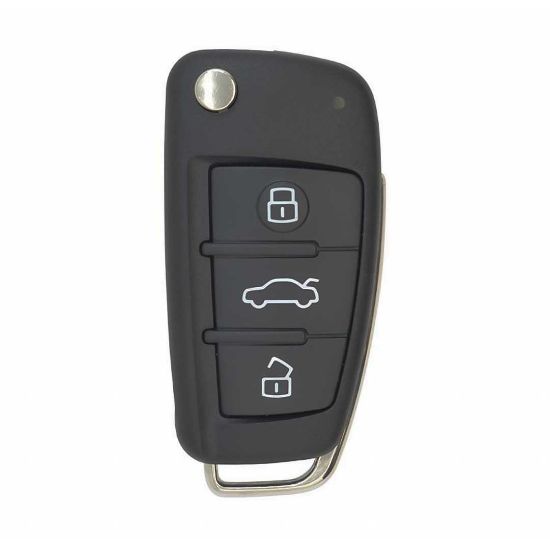 audi-q7-a6-genuine-flip-remote-key-3-buttons-433mhz-4f0837220m