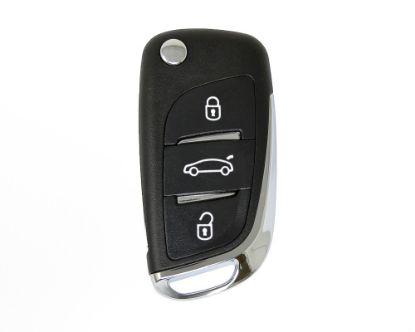peugeot-flip-remote-shell-chrome-3-button-with-battery-holder