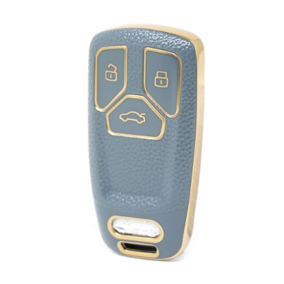 nano-high-quality-gold-leather-cover-for-audi-remote-key-3-buttons-gray-color-audi-b13j
