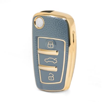 nano-high-quality-gold-leather-cover-for-audi-flip-remote-key-3-buttons-gray-color-audi-c13j