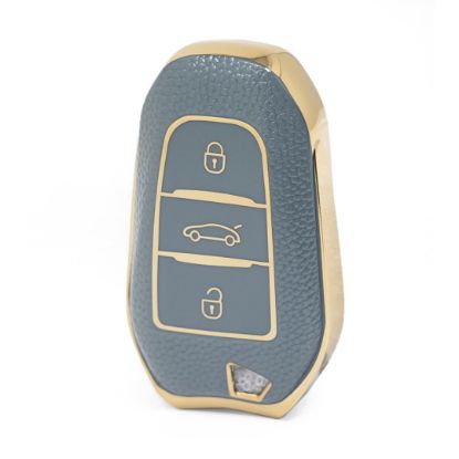 nano-high-quality-gold-leather-cover-for-peugeot-remote-key-3-buttons-gray-color-pg-a13j