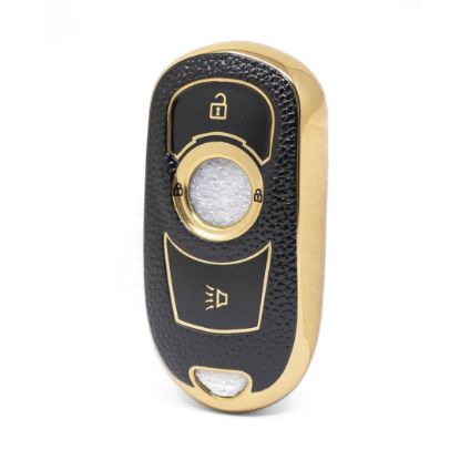 nano-high-quality-gold-leather-cover-for-buick-remote-key-3-buttons-black-color-bk-a13j4
