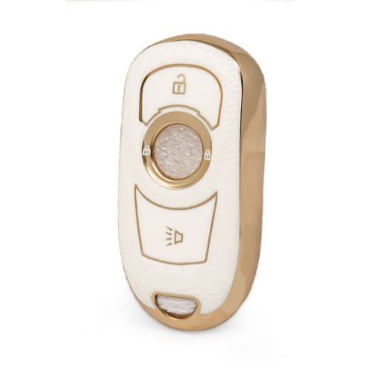 nano-high-quality-gold-leather-cover-for-buick-remote-key-3-buttons-white-color-bk-a13j4