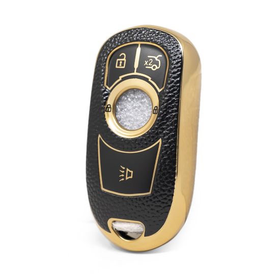 nano-high-quality-gold-leather-cover-for-buick-remote-key-4-buttons-black-color-bk-a13j5