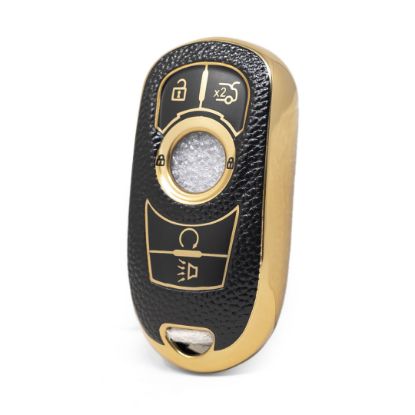nano-high-quality-gold-leather-cover-for-buick-remote-key-5-buttons-black-color-bk-a13j6