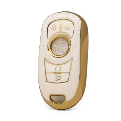 nano-high-quality-gold-leather-cover-for-buick-remote-key-5-buttons-white-color-bk-a13j6