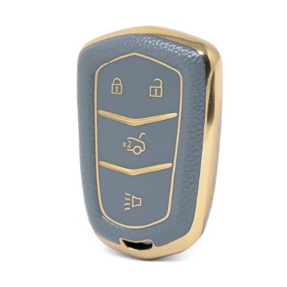 nano-high-quality-gold-leather-cover-for-cadillac-remote-key-4-buttons-gray-color-cdlc-a13j4