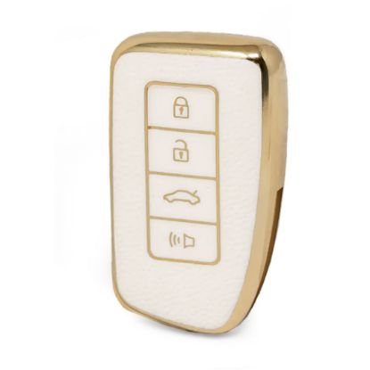 nano-high-quality-gold-leather-cover-for-lexus-remote-key-4-buttons-white-color-lxs-a13j4