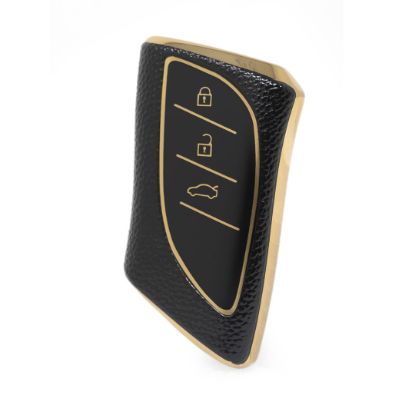 nano-high-quality-gold-leather-cover-for-lexus-remote-key-3-buttons-black-color-lxs-b13j3
