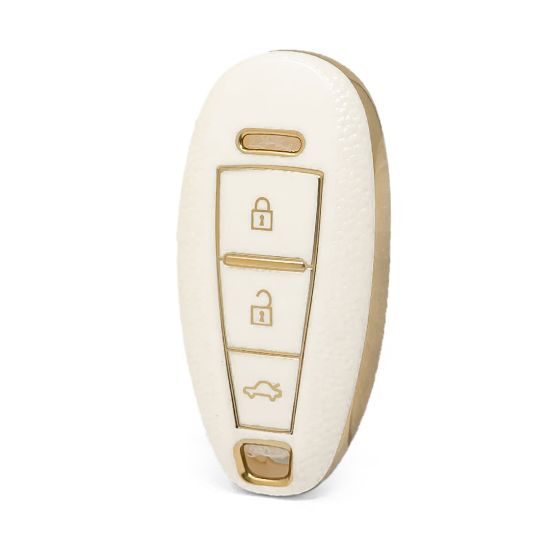 nano-high-quality-gold-leather-cover-for-suzuki-remote-key-3-buttons-white-color-szk-a13j3b