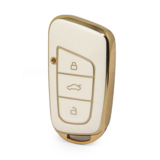 nano-high-quality-gold-leather-cover-for-chery-remote-key-3-buttons-white-color-cr-b13j