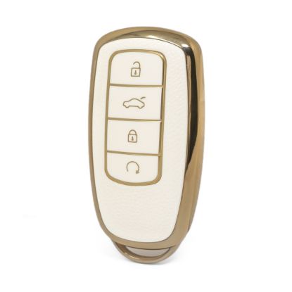 nano-high-quality-gold-leather-cover-for-chery-remote-key-4-buttons-white-color-cr-c13j