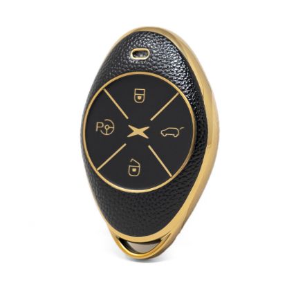 nano-high-quality-gold-leather-cover-for-xpeng-remote-key-4-buttons-black-color-xp-b13j