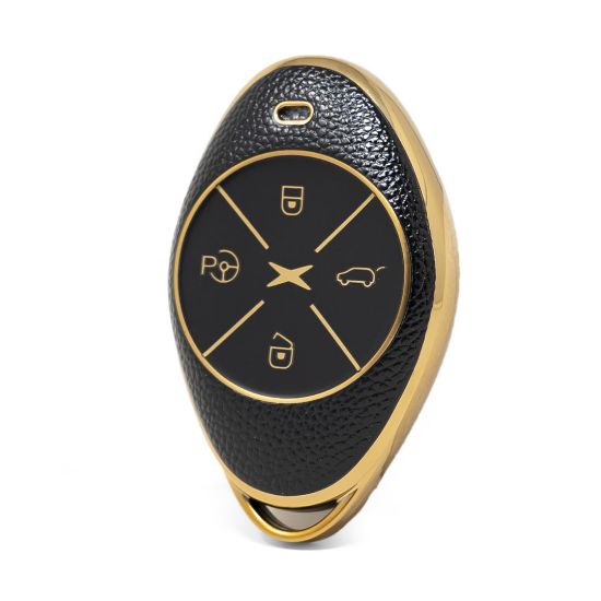 nano-high-quality-gold-leather-cover-for-xpeng-remote-key-4-buttons-black-color-xp-b13j