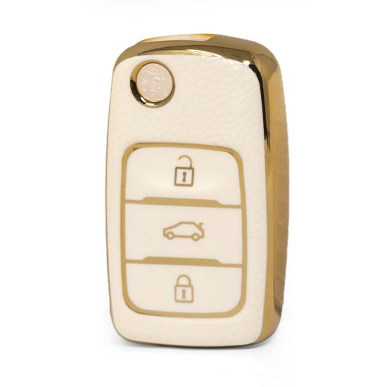 nano-high-quality-gold-leather-cover-for-changan-flip-remote-key-3-buttons-white-color-ca-b13j