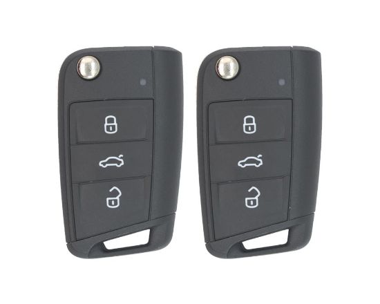 VW MQB BA New Type 2x Flip Remote Key 3 Butto| MK3
