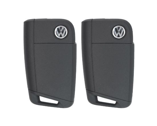VW MQB BA New Type 2x Flip Remote Key 3 Buttons 433MHz With Lock Set -