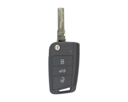Picture of VW MQB BA New Type 2x Flip Remote Key 3 Buttons 433MHz With Lock Set
