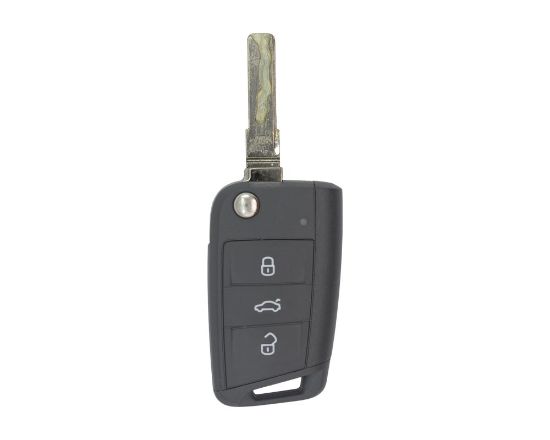 Picture of VW MQB BA New Type 2x Flip Remote Key 3 Buttons 433MHz With Lock Set