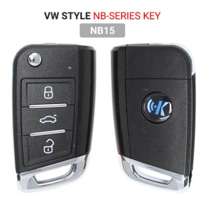 New KeyDiy KD Universal Flip Remote Key 3 Buttons VW MQB Type NB15