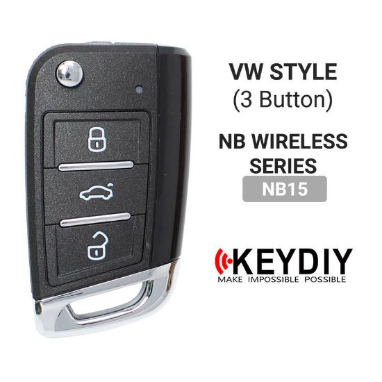Picture of KeyDiy KD Universal Flip Remote Key 3 Buttons VW MQB Type NB15