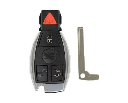 NEW Mercedes BGA Chrome Remote Shell 3+1 Buttons