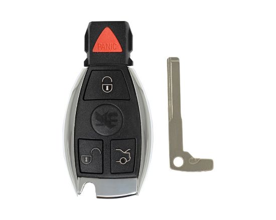 NEW Mercedes BGA Chrome Remote Shell 3+1 Buttons
