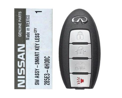 NEW Infiniti Q50 2014-2015 Genuine/OEM Smart Key Remote 315MHz 4 Buttons 285E3-4HD0A 285E3-4HD0C 285E34HD0C / FCCID: KR5S180144203 OEM Box | Emirates Keys