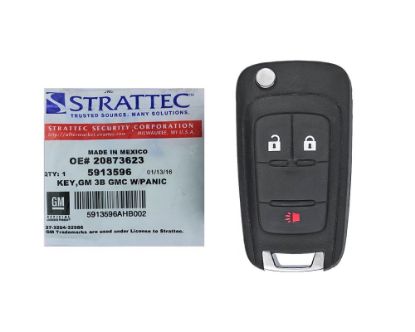 New STRATTEC GMC Terrain 2010-2019 Flip Remote Key 3 Button 315MHz Manufacturer Part Number: 5913596 OEM  | Emirates Keys