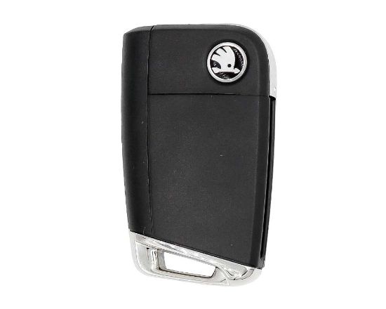 Used Skoda Genuine/OEM D Type Flip Remote Key 433MHz 3 Buttons Unlocked Manufacturer Part Number: 5G6959752D | Emirates Keys