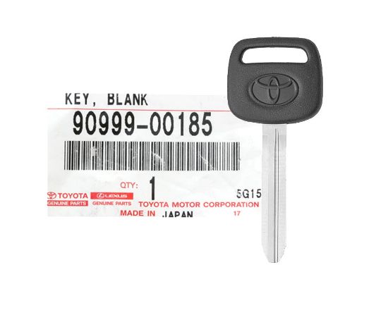 New Toyota Genuine/OEM Blank Key thin Rubber Without Transponder OEM Part Number: 90999-00185 , 9099900185 | Emirates Keys