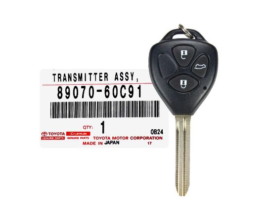 New Toyota Prado Remote 2010-2015 3 Buttons 433MHz G Transponder 89070-60C91 8907060C91 / FCCID : 12BBY | Emirates Keys