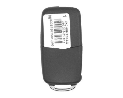 New Volkswagen VW Touran Passat UDS Flip Remote Proximity Key 3 Buttons 433MHz ID48 Megamos Transponder OEM Part Number: 5K0 837 202 AJ / 5K0 959 753 AG
