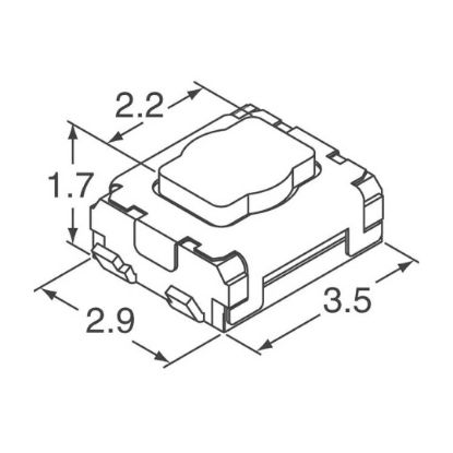 Button Switch Original For Chrysler Jeep Dodge Smart Key Panasonic 2.9 x 3.5 x 1.7H Manufacturer Product Number : EVP-AAN02Q | Emirates Keys