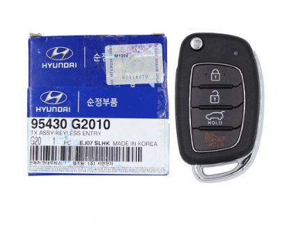 NEW Hyundai Ioniq 2019 Genuine/OEM Flip Remote Key 4 Buttons 433MHz 95430-G2010 95430G2010, FCCID: SY5AERGE04 | Emirates Keys