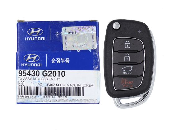 NEW Hyundai Ioniq 2019 Genuine/OEM Flip Remote Key 4 Buttons 433MHz 95430-G2010 95430G2010, FCCID: SY5AERGE04 | Emirates Keys