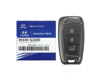 NEW Hyundai I30 2018 Genuine/OEM Flip Remote Key 3 Buttons 433MHz DST80 Transponder 95430-G3200 95430G3200 / FCCID: OKA-450T OEM | Emirates Keys