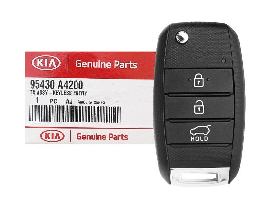 NEW KIA Carens 2013-2016 Genuine/OEM Flip Remote Key 3 Buttons 433MHz 95430-A4200 95430A4200 / FCCID: RKE-4F13 | Emirates Keys
