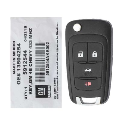 NEW Chevrolet Malibu Cruze Impala 2013-2014 STARTTEC Genuine/OEM Flip Remote Key 4 Buttons 433MHz 5912544 Part Transponder | Emirates Keys