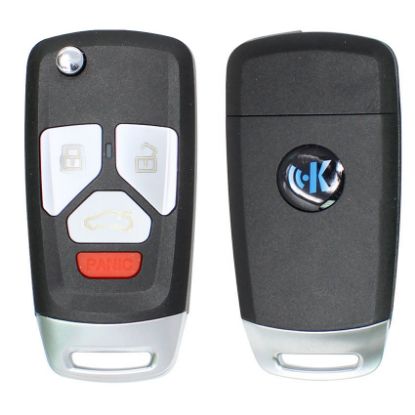 Keydiy KD Flip Remote Key 3+1 Button Small Size Audi Style B27-3+1 Work With KD900 And KeyDiy KD-X2 Remote Maker and Cloner