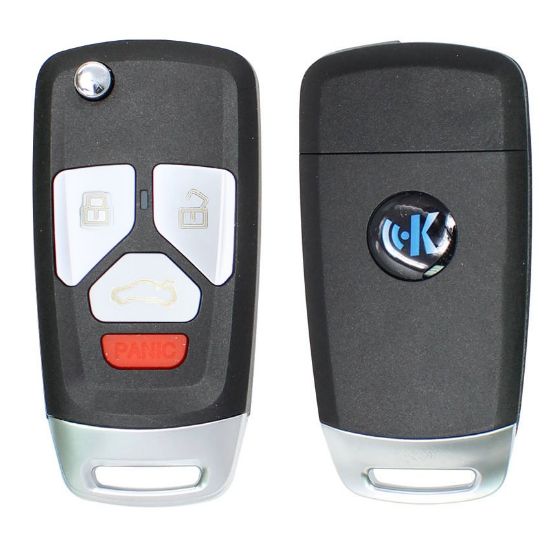 Keydiy KD Flip Remote Key 3+1 Button Small Size Audi Style B27-3+1 Work With KD900 And KeyDiy KD-X2 Remote Maker and Cloner