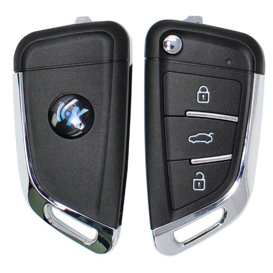 This is A New Keydiy KD Flip Remote Key BMW Type NB29 PCF Universal With 3 Buttons and comes in a Black Color Note That The Blade Is Not Included.