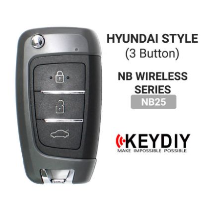 Keydiy KD Flip Remote Key Hyundai Type 3 Buttons NB25 - mk3.com
