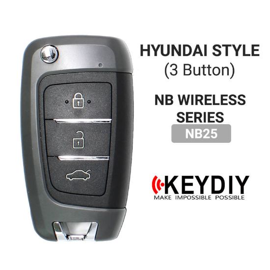 Keydiy KD Flip Remote Key Hyundai Type 3 Buttons NB25 - mk3.com
