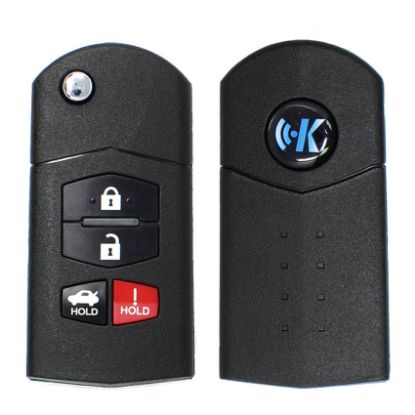 Keydiy KD Flip Remote Key Mazda Type 4 Buttons B14-3+1-MK3.COM And a lot of Emirates-KD900-Remote 
