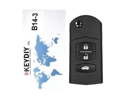 Keydiy KD Flip Remote Key Mazda Type 3 Buttons B14-3 Work With KD900 And KeyDiy KD-X2 Remote Maker and Cloner | Emirates Keys