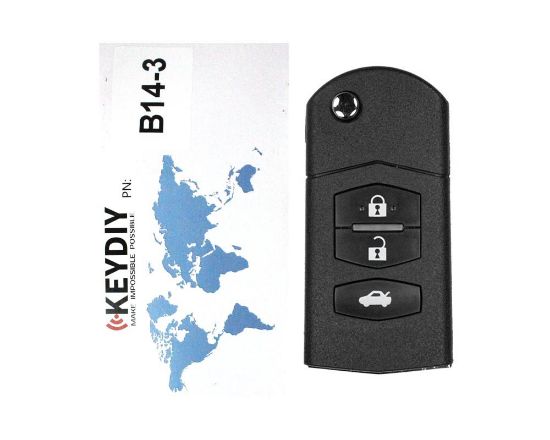 Keydiy KD Flip Remote Key Mazda Type 3 Buttons B14-3 Work With KD900 And KeyDiy KD-X2 Remote Maker and Cloner | Emirates Keys