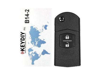 Keydiy KD Flip Remote Key Mazda Type 2 Buttons B14-2 Work With KD900 And KeyDiy KD-X2 Remote Maker and Cloner | Emirates Keys