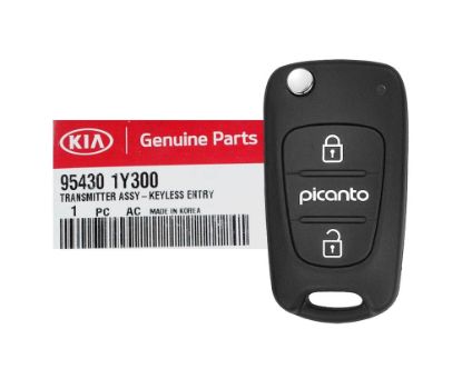 NEW KIA Picanto 2012 Genuine/OEM Flip Remote Key 3 Buttons 433MHz 95430-1Y300 954301Y300 / FCCID: SEKS-KM10TX | Emirates Keys
